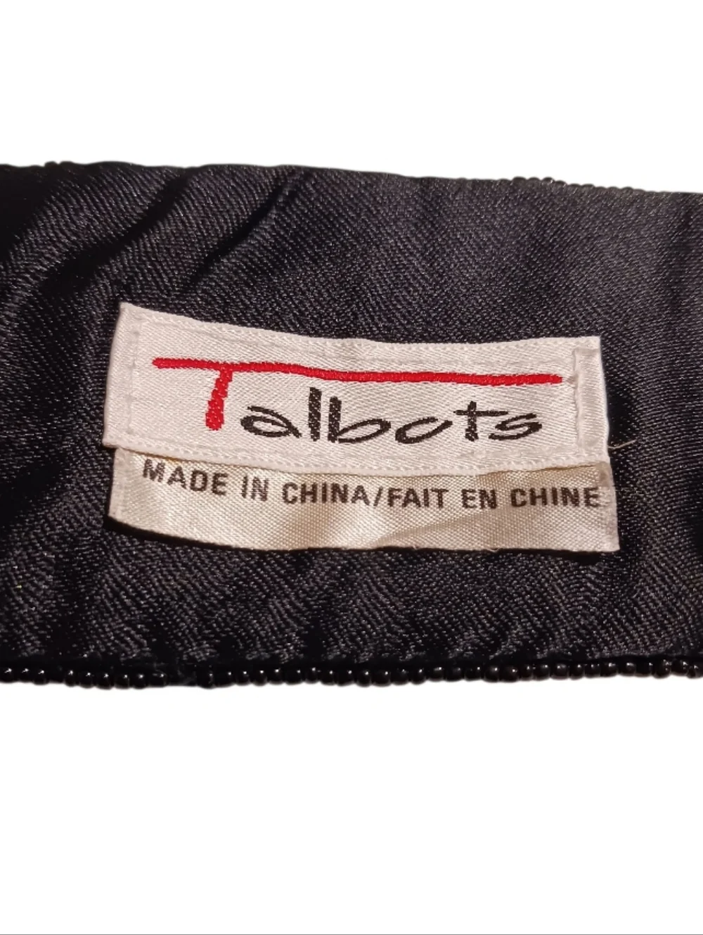 Vintage Talbots Beaded Wide Wrap Belt
